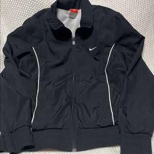 Nike Black and White Zip-Up Jacket